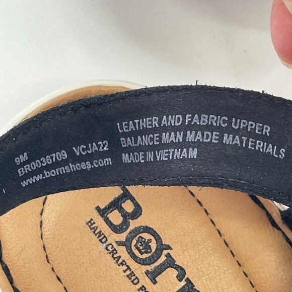 Born Women’s Black Leather Strappy Slingback Sandals, Sz. 9M - Picture 8 of 13